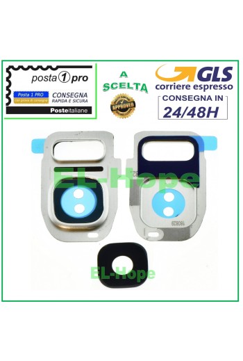 PANTALLA TRASERA DE CRISTAL DE CÁMARA PARA SAMSUNG GALAXY S7 SM-G930 F PLATA