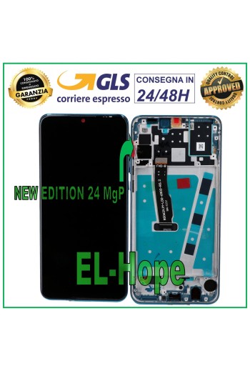 MARCO DE PANTALLA PARA HUAWEI P30 LITE NUEVA EDICIÓN 24 MP PANTALLA TÁCTIL ENSAMBLADA AZUL