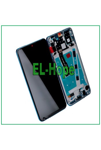 MARCO DE PANTALLA PARA HUAWEI P30 LITE NUEVA EDICIÓN 24 MP PANTALLA TÁCTIL ENSAMBLADA AZUL