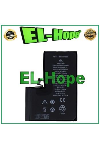 BATERÍA DE REPUESTO PARA IPHONE 14 PRO MAX 4323 mAh 4.47V A2894 A2651