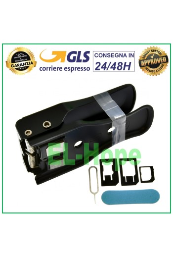 KIT ADAPTADOR DE CORTADOR DE TARJETA SIM DE DOBLE CORTE A MICRO Y NANO SMARTPHONE