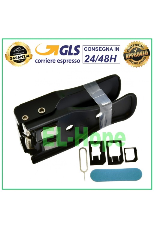 KIT ADAPTADOR DE CORTADOR DE TARJETA SIM DE DOBLE CORTE A MICRO Y NANO SMARTPHONE