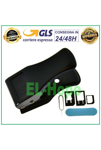 KIT ADAPTADOR DE CORTADOR DE TARJETA SIM DE DOBLE CORTE A MICRO Y NANO SMARTPHONE