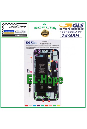 ALFOMBRILLA MAGNÉTICA PARA TORNILLOS ILUSTRADA PARA DESMONTAR TORNILLOS DE APPLE IPHONE X
