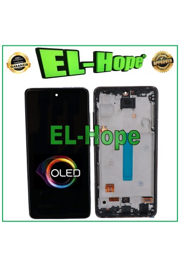 PANTALLA LCD OLED PARA SAMSUNG GALAXY A52S 5G SM A528 A528B MARCO TÁCTIL NEGRO