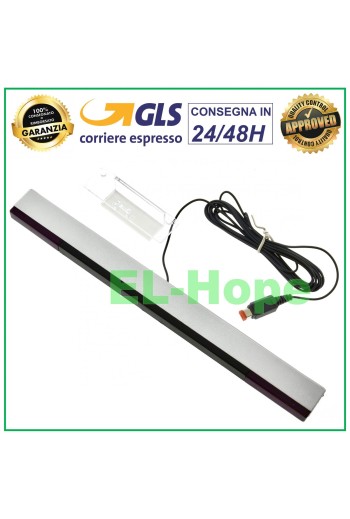 BARRA DE SENSOR DE MOVIMIENTO INFRARROJO CON CABLE PARA NINTENDO WII Y WII-U CON CABLE