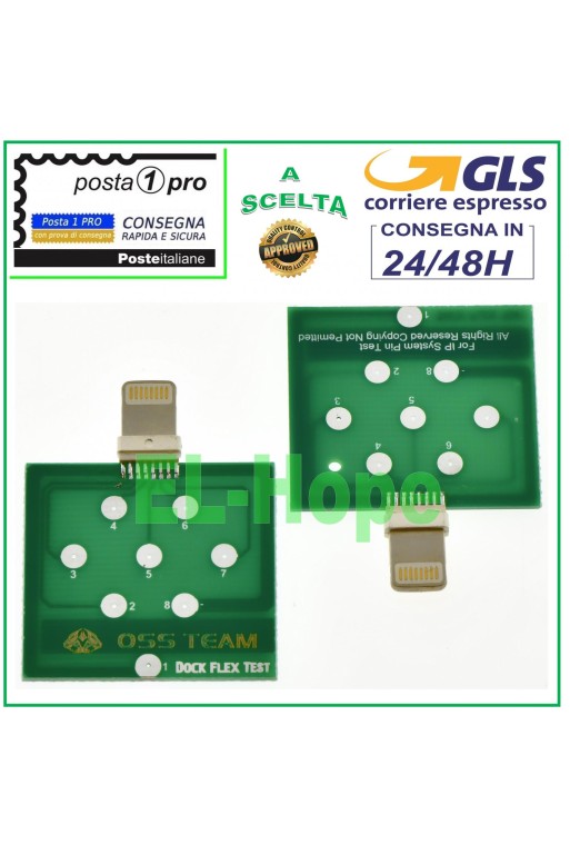 COMPROBADOR DE PCB DE DOCK U2 TRISTAR PARA IPHONE 5 6 7 8 SE CS PLUS CARGA DE BATERÍA