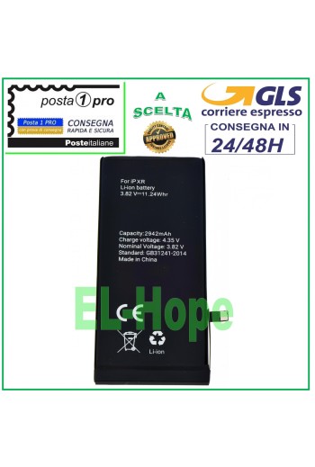 BATERÍA DE REPUESTO PARA IPHONE XR 2942 mAh