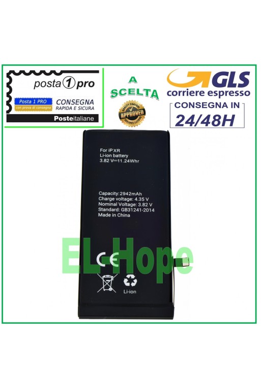 BATERÍA DE REPUESTO PARA IPHONE XR 2942 mAh