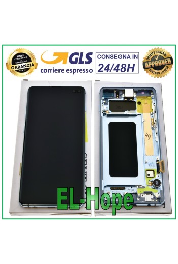 PANTALLA LCD ORIGINAL SAMSUNG GALAXY S10+ PLUS SM-G975F PANTALLA TÁCTIL PRISMA AZUL