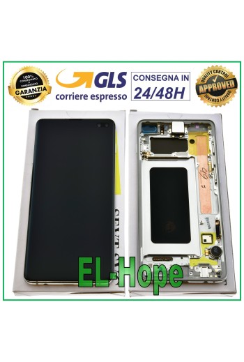 PANTALLA LCD ORIGINAL SAMSUNG GALAXY S10 PLUS SM-G975F PANTALLA TÁCTIL PRISMA BLANCO
