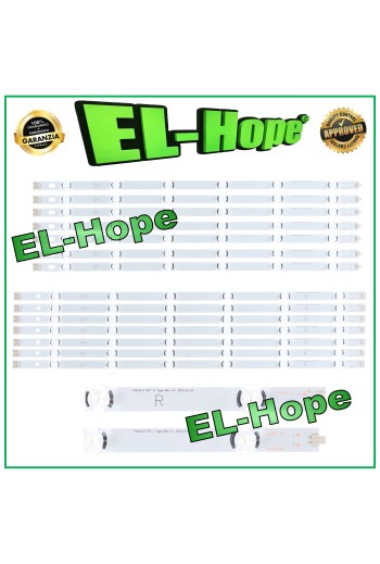 KIT DE 14 BARRAS LED PARA TV DE 55 LG LB194 LB195 POLA2.0 TIPO A/BL/R LZ5501LGEPWADL84