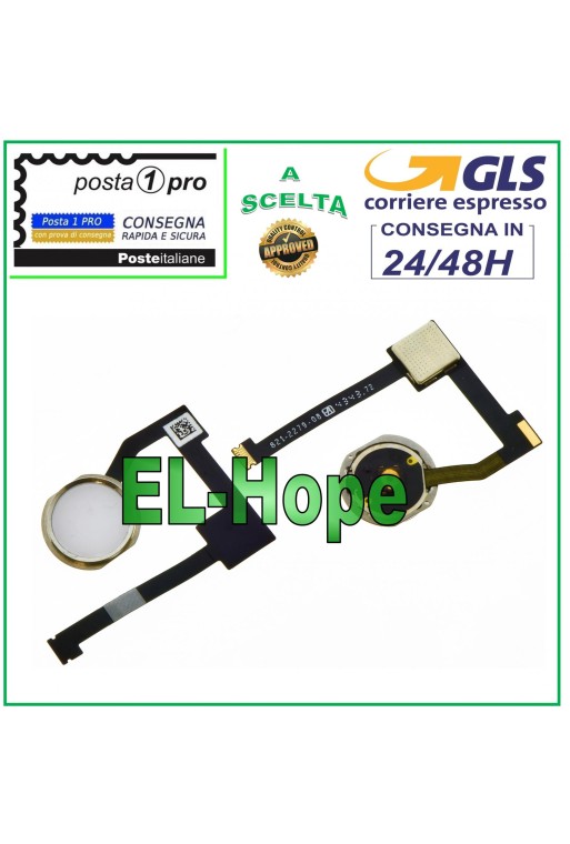 BOTÓN INICIO PLANO FLEXIBLE PARA APPLE IPAD 6 AIR 2 A1566 A1567 BOTÓN CENTRAL BLANCO