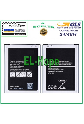 Batería EB-BJ120CBE EB-BJ120CBEGWW para Samsung Galaxy J1 2016 SM-J120F 2050 mAh