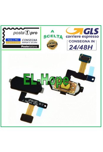 BOTÓN CENTRAL HOME SAMSUNG GALAXY J5 J7 2017 J530 J730 SENSOR DE HUELLAS DACTILARES NEGRO