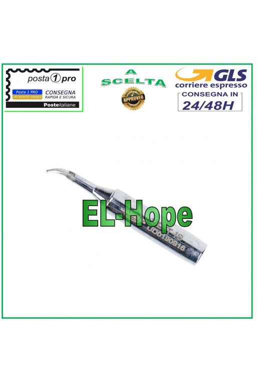 PUNTA DE REPUESTO CURVA UD-T-IS METALICA PARA ESTACIÓN DE SOLDADURA SOLDADOR STYLUS 0.2MM