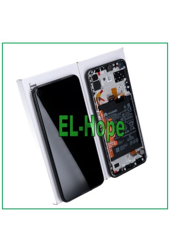 PANTALLA LCD ORIGINAL + MARCO Y BATERÍA HUAWEI P40 LITE 5G CDY-NX9A TÁCTIL NEGRO