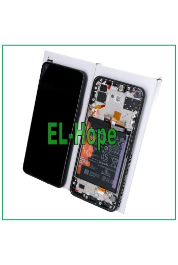 PANTALLA LCD ORIGINAL + MARCO Y BATERÍA HUAWEI P40 LITE 5G CDY-NX9A TÁCTIL NEGRO
