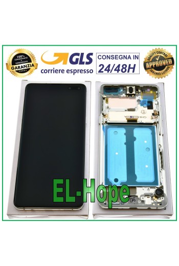 PANTALLA LCD ORIGINAL SAMSUNG GALAXY S10 5G SM-G977F PANTALLA TÁCTIL CORONA PLATA