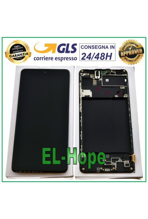 PANTALLA LCD ORIGINAL + MARCO SAMSUNG GALAXY A71 SM-A715F PANTALLA TÁCTIL 6.7 NEGRA