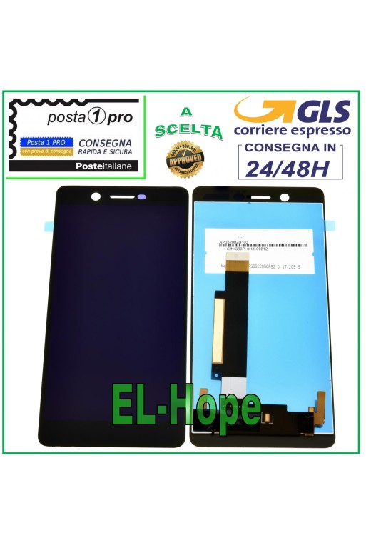 PANTALLA LCD MONTADA PARA NOKIA 7 TA-1041 PANTALLA TÁCTIL DE VIDRIO 5.2 NEGRA