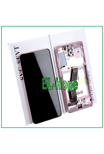 PANTALLA LCD + MARCO ORIGINAL SAMSUNG GALAXY S20 SM-G980 G981 PANTALLA TÁCTIL ROSA