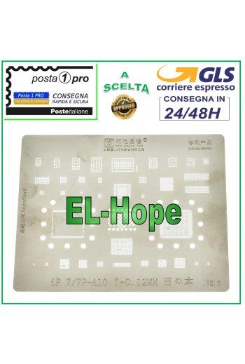 PLANTILLA IC CHIP APPLE IPHONE 7 7+ PLUS REFLUJO REBALLING REWORK BGA GPU RAM INTEL