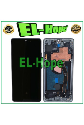 PANTALLA LCD OLED + MARCO PARA SAMSUNG GALAXY S10 LITE SM-G770 CRISTAL NEGRO TÁCTIL
