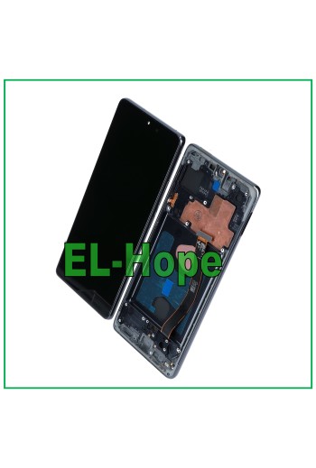PANTALLA LCD OLED + MARCO PARA SAMSUNG GALAXY S10 LITE SM-G770 CRISTAL NEGRO TÁCTIL