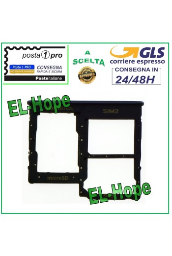 COMPARTIMENTO PARA CARTUCHO DE RANURA NANO SIM MICRO SD SAMSUNG GALAXY A40 SM-A405F NEGRO