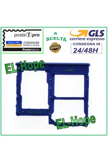 COMPARTIMENTO PARA CARTUCHO DE RANURA NANO SIM MICRO SD PARA SAMSUNG GALAXY A40 SM-A405F AZUL