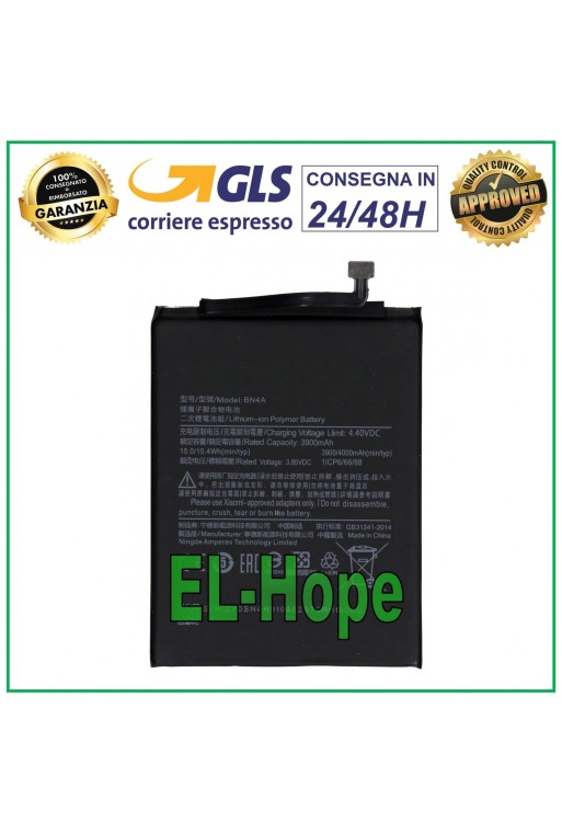Batería BN4A para Xiaomi Redmi Note 7 M1901F7G - Note 7 Pro M1901F7H 4000 mAh