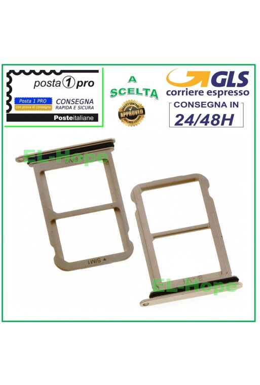 COMPARTIMENTO PARA CARTUCHO DE RANURA PARA TARJETA NANO DUAL SIM PARA HUAWEI P20 EML-L09 DORADO