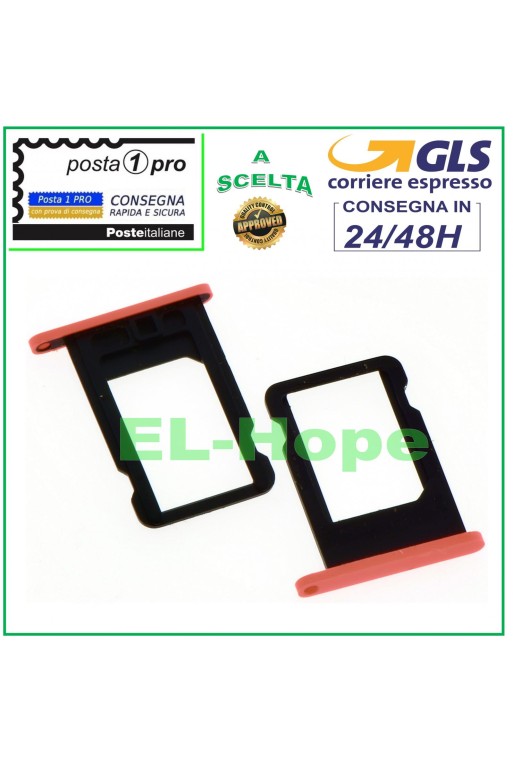 COMPARTIMENTO PARA CARTUCHO DE RANURA PARA TARJETA NANO SIM PARA APPLE IPHONE 5C ROSA