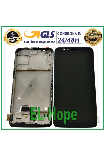 MARCO DE PANTALLA LCD PARA ONEPLUS 5T A5010 PANTALLA TÁCTIL CRISTAL MONITOR NEGRO