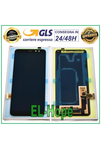PANTALLA LCD TÁCTIL ORIGINAL SAMSUNG GALAXY A8 2018 SM A530 CRISTAL NEGRO