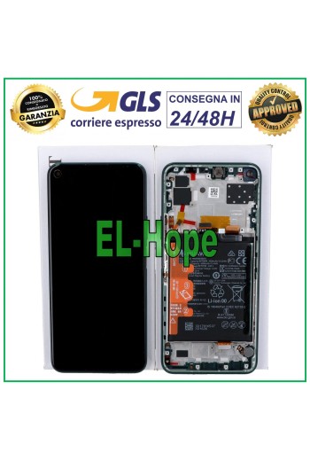 PANTALLA LCD ORIGINAL + MARCO Y BATERÍA HUAWEI P40 LITE 5G CDY-NX9A TÁCTIL VERDE