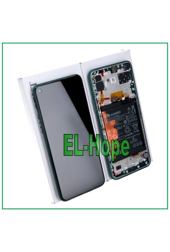 PANTALLA LCD ORIGINAL + MARCO Y BATERÍA HUAWEI P40 LITE 5G CDY-NX9A TÁCTIL VERDE
