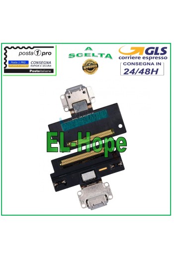 Conector de carga plano flexible para Apple iPad Pro 10.5 A1701 A1709, color negro