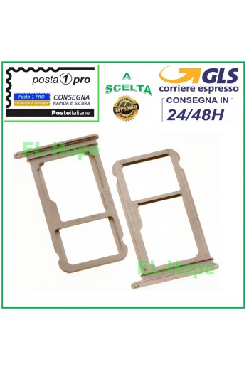 COMPARTIMENTO PARA CARRITO DE RANURA PARA TARJETA NANO SIM + MICRO SD PARA HUAWEI MATE 10 ORO ROSA