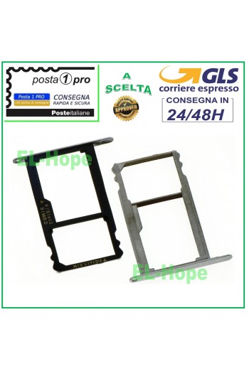 COMPARTIMENTO PARA RANURA DE CARRIL PARA TARJETA NANO SIM + MICRO SD PARA HUAWEI MATE 7 MT7-TL10 PLATA