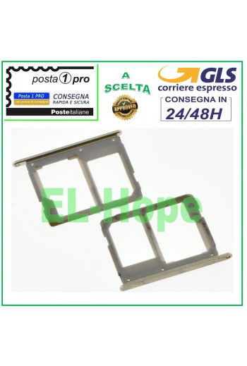 COMPARTIMENTO PARA RANURA DE TRANSPORTE TARJETA NANO SIM TARJETA SD SAMSUNG GALAXY A7 2016 SM A710 F DORADO