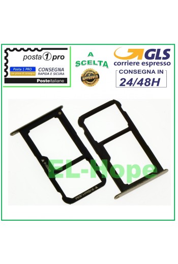 COMPARTIMENTO PARA CARRITO DE RANURA NANO SIM MICRO SD HUAWEI P9 LITE VNS-L31 L23 L21 DORADO