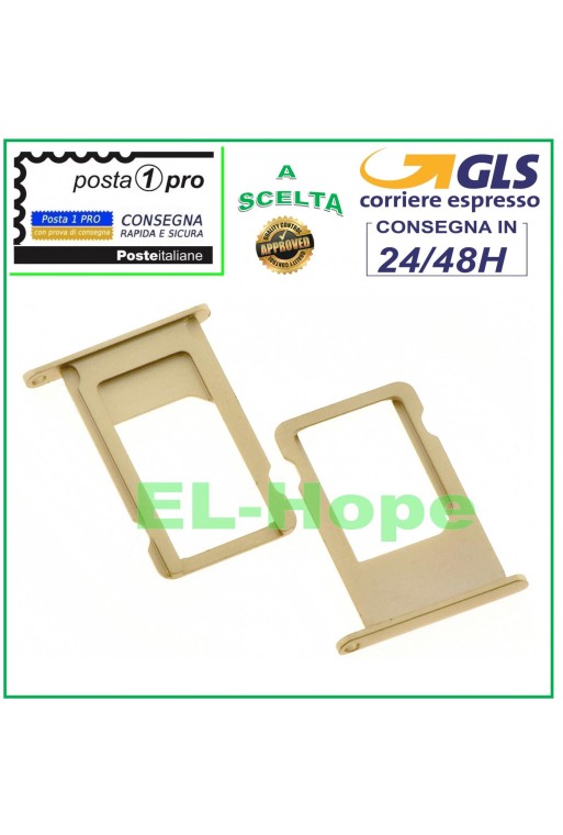 COMPARTIMENTO PARA CARRITO DE RANURA SOPORTE PARA TARJETA NANO SIM APPLE IPHONE 6S 6S+ PLUS DORADO