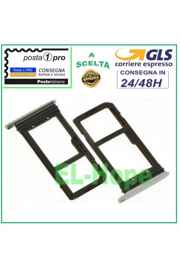 CARRITO DE RANURA COMPARTIMENTO PARA TARJETA SIM + MICRO SD SAMSUNG GALAXY S7 SM-G930F PLATA