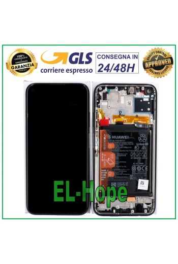 MARCO DE PANTALLA LCD ORIGINAL BATERÍA HUAWEI P40 LITE JNY-L21A JNY-LX1 TÁCTIL NEGRO