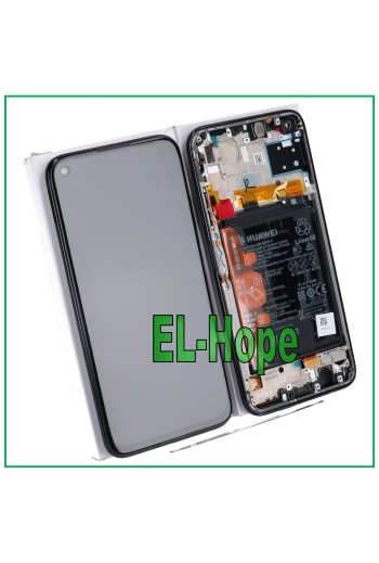 MARCO DE PANTALLA LCD ORIGINAL BATERÍA HUAWEI P40 LITE JNY-L21A JNY-LX1 TÁCTIL NEGRO