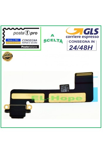 Conector de carga para Apple iPad Mini A1432, A1454 y A1455, base de carga plana y flexible, color negro.