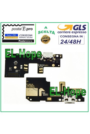 Conector de carga Redmi 5 Plus Base para micrófono PCB Carga micro USB