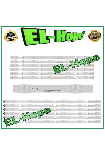 KIT DE 12 BARRAS LED PARA TV SAMSUNG V5DU-480DCB-R1 DE 48 LED90 L535mm - LED89 L440mm
